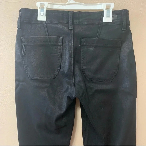 PAIGE Mayslie Coated Jogger Pants in Black Fog Luxe Coating - Picture 12 of 16